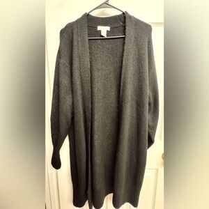 H&M Long Black Cardigan Sweater